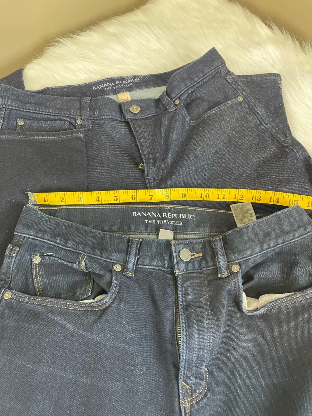 Two pair Banana Republic Men’s Dark Blue Jeans - The Traveler 30 x 32